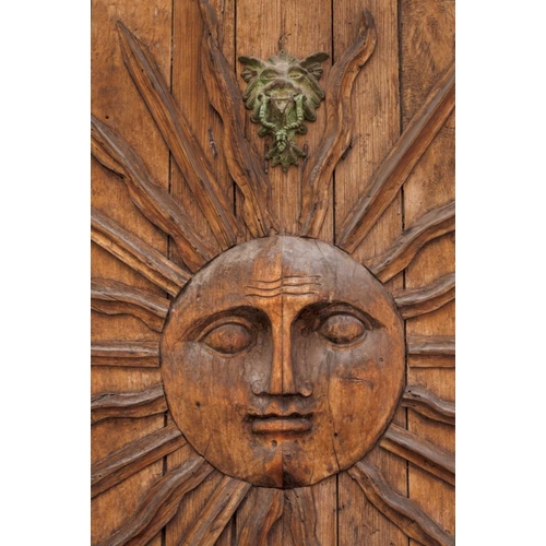Mexico Sun carving on doorway